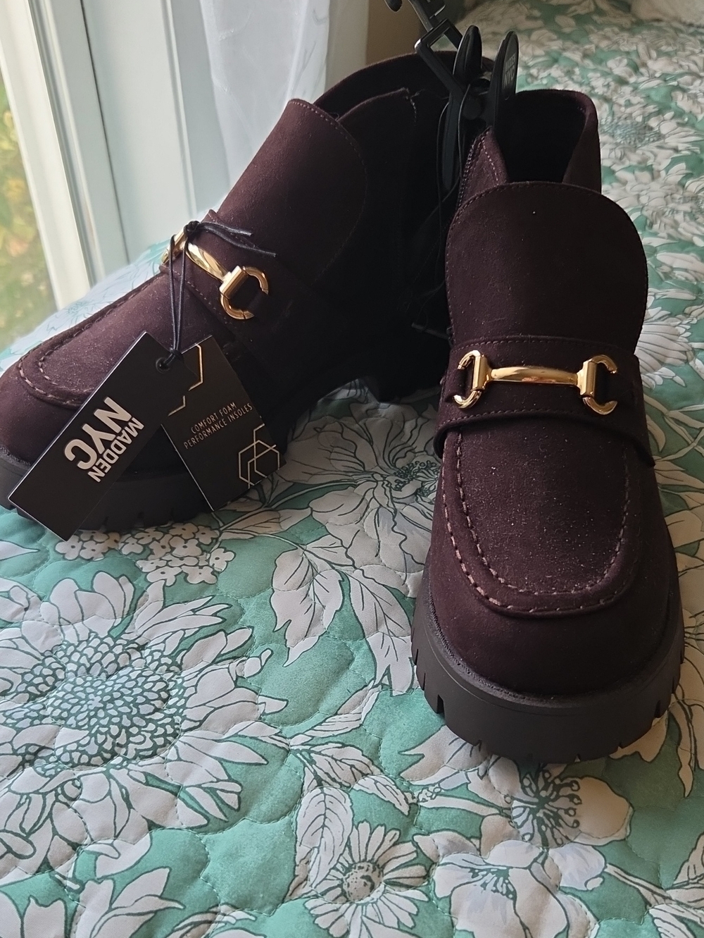Madden NYC Chocolate Suede Ankle Boots